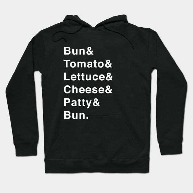 Burger Ingredients Hoodie by isstgeschichte